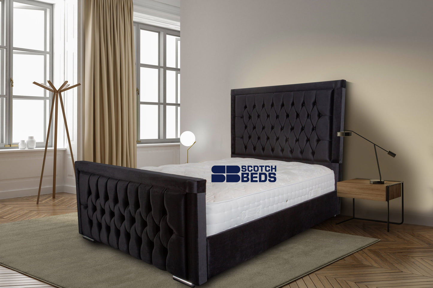 Contemporary hotel bedroom