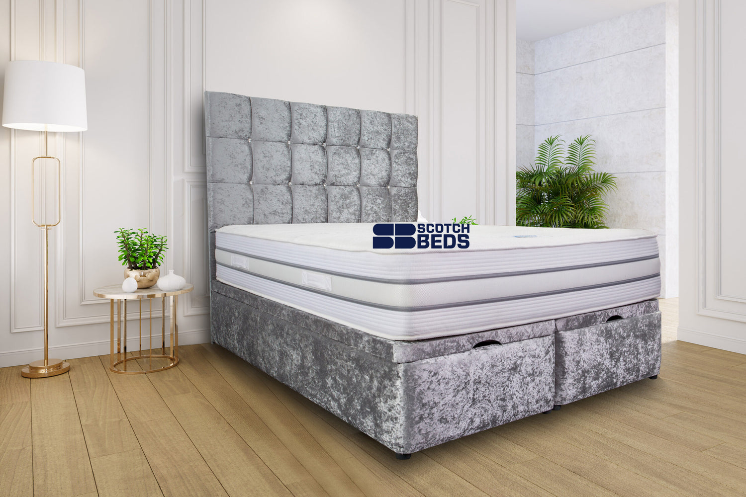 Master bedroom interior ,cozy space , modern classic design ,3d